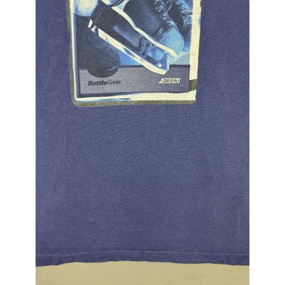 Vintage 90's Brooks Shoes Promo Sneakers Battle Gear Canada Made Large Rare Tee - Picture 7 of 16